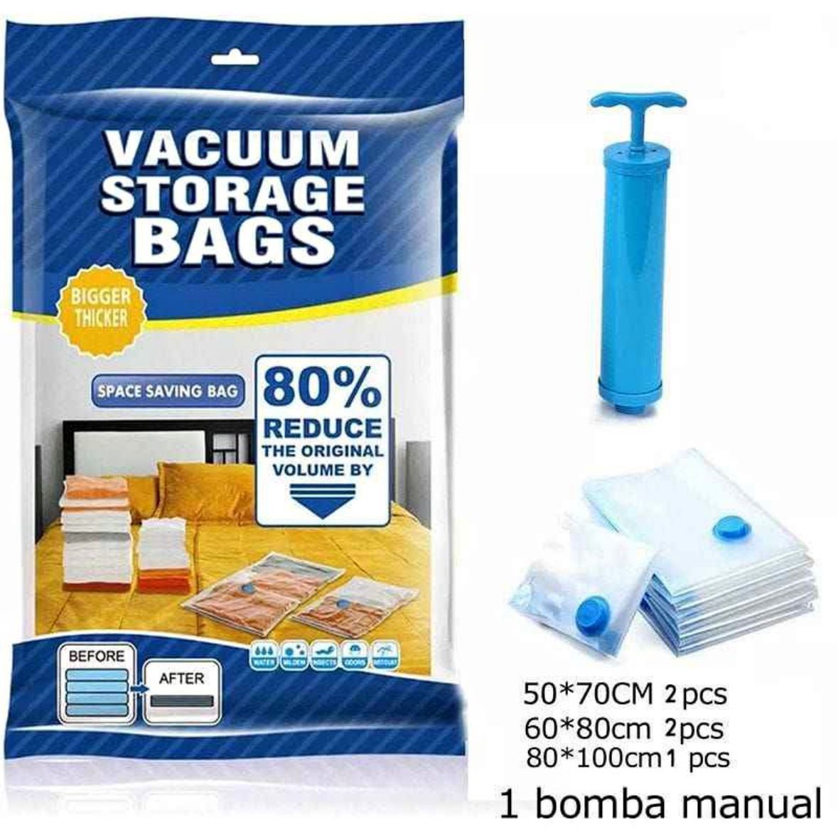 Set de bolsa al vacio con succionador en Perú